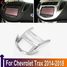 For Chevrolet Trax 2014-2017 2018 ABS Chrome Center Control Navigation Decorative Frame Cover Trim Strip Stickers Accessories 2024 - buy cheap