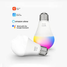 Bombilla LED RGB con WiFi para automatización de vida inteligente, bombilla con Control de voz y música, funciona con Alexa, Google Home, IFTTT, Tuya, 9W, E27, B22 2024 - compra barato
