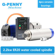G-Penny 2.2kw ER20 Water Cooled Spindle Kit Water Cooling Spindle & 2.2kw Inverter & 80mm Spindle Bracket & 75w Water Pump 2024 - buy cheap
