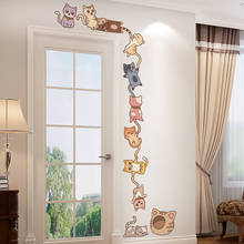 [SHIJUEHEZI] Cats Wall Sticker DIY Animals Wall Decals for Kids Room Baby Bedroom Nursery Door Home Decoration Accessories 2024 - buy cheap