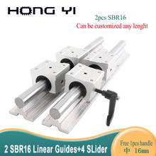 4pcs SBR16UU Linear Bearing Blocks+2Pcs SBR16 Linear Guides 200 300 400 500mm Linear Shaft Rail Support 2024 - buy cheap