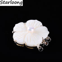 5 unids/lote 31mm Calidad AA forma de flor plana perlas de agua dulce blancas naturales perlas DIY fabricación de joyería para collar bralcelet 2024 - compra barato