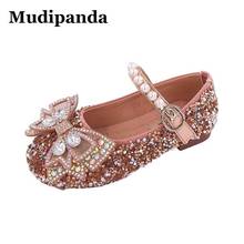 MudiPanda-zapatos de princesa para niña, zapatos de primavera para bebé, fiesta, lazo de diamantes de imitación, perlas, 2, 3, 4, 5, 6, 7, 8, 9, 10 años, 2021 2024 - compra barato