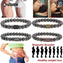 Magnet Therapy Slimming Bracelet Obsidian Anti fatigue Black Stone Fat burn slim bracelet body shape Weight Loss Health care 2024 - buy cheap