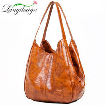 Women PU Totes Bags Vintage Shoulder Bag Large Capacity Women Leather Handbag Ladies High Quality Retro Crossbody Bag Sac A Main 2024 - buy cheap