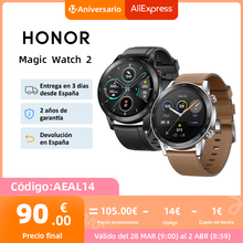 Honra relógio mágico 2 relógio inteligente bluetooth 5.1 smartwatch oxigênio no sangue 14 dias à prova dwaterproof água magicwatch 2 2024 - compre barato