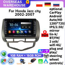 Магнитола для автомобиля Honda Jazz City 2006, мультимедийный плеер на Android, с GPS, левым рулем, поддержка Carplay/русский/UBS, типоразмер 2DIN 2024 - купить недорого
