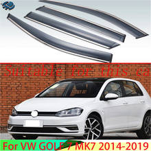 For VW GOLF 7 MK7 2014-2019 Plastic Exterior Visor Vent Shades Window Sun Rain Guard Deflector 4pcs 2024 - buy cheap