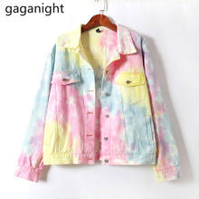 Gaganight 2021 Spring Denim Jackets Women Gradient Color Jeans Jacket Casual Harajuku Jeans Coat Loose Streetwear Plus Size S XL 2024 - buy cheap
