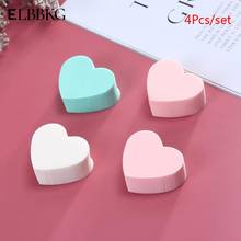 4Pcs/Lot Heart Shaped Puff Makeup Sponge Blending Face Flawless Foundation Cream Blending Cosmetic Powder Puff Candy Color 2024 - buy cheap