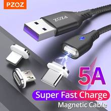 PZOZ 5A Magnetic Cable Type C Super Fast Charging Micro USB Cable USB C Magnet Charger For iPhone Huawei Xiaomi Phone Wire Cord 2024 - buy cheap