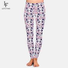 LETSFIND 3D Panda Bear and Flowers Print Slim Women Pants Fashion High Waist  Soft Fitness Elastic Leggings 2024 - buy cheap