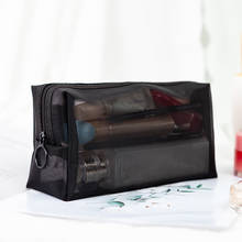 Bolsa de cosméticos transparente para mujer, estuche de maquillaje con cremallera, organizador de almacenamiento, neceser de limpieza y belleza 2024 - compra barato