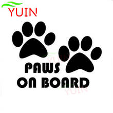 Personality Creative Car Sticker Paws on Board,Dog,Puppy,Foot Automobile Styling Fashion Lovely PVC Decoration Anti-UV Decal 2024 - buy cheap