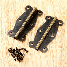 2Pcs 51x24mm Antique Cabinet Door Hinge Furniture Fittings Small Wood Gift Box Decorative Cupboard Hinge Furniture Hardware 2024 - buy cheap