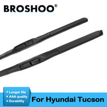 BROSHOO Car Clean The Windshield Wiper Blade Natural Rubber For Hyundai Tucson Fit Hook Arms Auto Accessories From 2004 To 2017 2024 - buy cheap