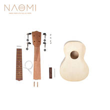 Naomi kit de ukulele soprano inacabado, 1 conjunto de 21 polegadas, faça você mesmo, compensado de bordo, corpo, guitarra do havaí, conjunto de artesanato, pintura de suporte 2024 - compre barato