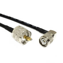 Cable de enrutador inalámbrico TNC macho, ángulo recto a tipo UHF macho PL259, cable de coleta RG58 50CM/100CM, venta al por mayor 2024 - compra barato