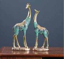 Modern home decoration couple giraffe creative gifts wholesale creative home ornament decoration resin crafts statue decorated 2024 - buy cheap
