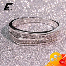 Anillo con abalorio de moda para mujer, joyería de plata 925 con piedras preciosas de zirconia, anillos de dedo de lujo, accesorios de fiesta de compromiso de boda 2024 - compra barato