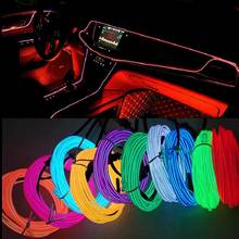 1M/2M/3M/5M Car Interior Lighting LED Strip Decoration Garland Wire RopeTube Line flexible Neon Light car products interior part 2024 - купить недорого