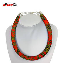 African Round Necklace African Print Necklace Ankara Print Necklace African Ethnic Handmade Jewelry SPO65 2024 - buy cheap