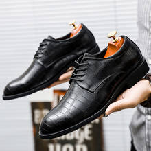 Homens vestido oxford sapatos de crocodilo padrão misalwa moda brogue tamanho grande terno sapatos elegantes masculinos casuais sapatos de casamento do navio da gota 2024 - compre barato