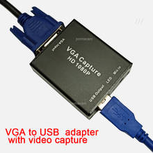 Convertidor adaptador VGA a USB, compatible con tarjeta de captura de audio y vídeo 1080p con cable VGA, entrada de señal VGA, salida USB 2,0 2024 - compra barato