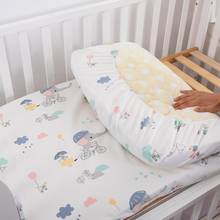 Sábana bajera elástica de lino para bebé recién nacido, sábana de algodón impermeable para cuna, Protector de colchón para cuna, accesorios para bebés 2024 - compra barato