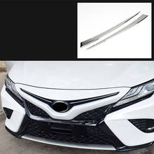 stainless steel car front grill net trims for toyota camry xv70 70 v70 trd accessories sport hybrid 2018 2019 2020 2021 2022 2024 - buy cheap