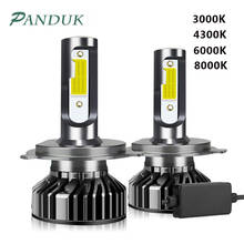 Panduk-farol de led canbus, 2 peças, led, 3000k, 4300k, 6000k, 8000 lm, 12v, 9005, hb3, h1, h4, h3, h7, h11, 9006, hb4, lâmpadas canbus 2024 - compre barato