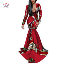 BRW-vestidos con estampado africano para mujer, vestido largo hasta el suelo, Dashiki, estampado, sirena, étnico, Sexy, talla grande, WY2760 2024 - compra barato