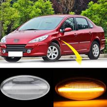 Luz LED intermitente para coche, indicador lateral dinámico para Peugeot 307, 206, 207, 407, 107, 607 y Citroen C1 C2, 1 par 2024 - compra barato