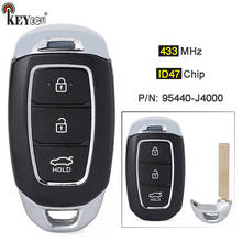 KEYECU 433 МГц ID47 чип P/N: 95440-S1100 / 95440-J4000 замена 3 кнопки дистанционного ключа брелок для Hyundai Santafe Elantra 2017-2020 2024 - купить недорого