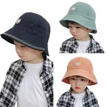 Doitbest 2021 Kids Cotton Bucket Hats Summer Panama solid M letter Sun Cap Spring Baby Boy Girls Outdoor Beach Fisherman Hat 2024 - buy cheap