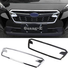For SUBARU XV 2018 2019 2020 2021 2022 Body Sticker Cover ABS Chrome/Carbon Trim Front Up Racing Grid Grill Grille Frame 1pcs 2024 - buy cheap
