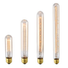 Vintage Edison light bulb long tube incandescent bulb 40W E27 linear retro bulb T10 T125 T185 T225 T30 T300 filament edison lamp 2024 - купить недорого