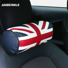 AMBERMILE Car Universal Neck Pillow Headrest Union Jack for Mini Cooper R50 R53 R55 R56 R60 R61 F54 F55 F56 F57 F60 Accessories 2024 - buy cheap