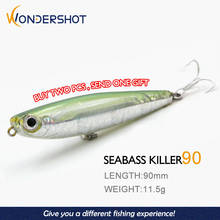 Wondershot-Cebo para pesca D02 Sparrow, el mejor señuelo duro para pesca de superficie, cebo flotante, 90mm, 11.5g, artificial 2024 - compra barato