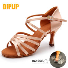 DIPLIP New Hot Latin Dance Shoes Women's High Heel Dance Shoes Tango Soft Bottom Dance Shoes 5 / 7cm Girls Salsa Ballroom Shoes 2024 - buy cheap