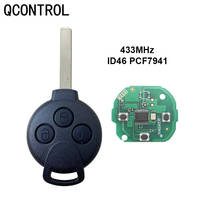 Qcontrol 3 botões chave do carro remoto apto para mercedes-benz smart fortwo inteligente 451 2007 2008 2009 2010 2011 2012 2013 2024 - compre barato