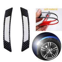 2pcs Reflective Sticker Car Wheel Eyebrow Arch Trim Lips Strip Fender Flare Protection Carbon Fiber Styling Mouldings 2024 - buy cheap
