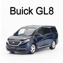 Buick GL8 Avenir-coche de carreras a presión, modelo MPV, 6 puertas, se pueden abrir con luz de sonido, juguete para niños, caja Original, 1/32 2024 - compra barato