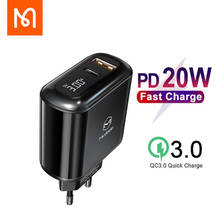 Mcdodo EU Plug USB 20W PD Type C 2 Ports Fast Charger  QC3.0 For Iphone 12 Pro Max 11Pro Digital Display Portable Charger 2024 - buy cheap