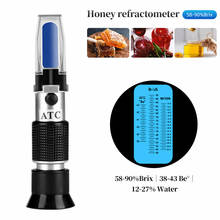 Honey Refractometer Tester 58-90% Brix Be Baume Beekeeping Tester with ATC for Honey Moisture, Brix and Baume 2024 - buy cheap