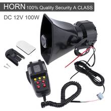 12V 100W 7-Sound Loud Car Warning Alarm Police Fire Siren  120-150dB  Air Horn PA Speaker Car Accessories Car Warning Alarm 2024 - buy cheap