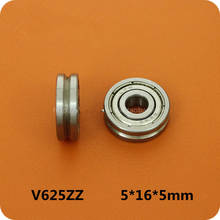 Fixmee 10pcs V Groove Guide Pulley Rail Ball Bearings Metal 5mm*16mm*5mm Deep 0.5mm 2024 - buy cheap