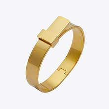 Enfashion широкий узел браслет манжетой Noeud розовое золото цвет браслеты для женщин женские браслеты-каффы браслет-напульсник, высочайшего качества, 2024 - купить недорого