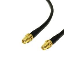 Rg58 cabo coax sma, porca fêmea para sma, conector fêmea, rg58 50cm/100cm para roteador sem fio 2024 - compre barato