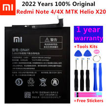 Оригинальный аккумулятор Xiaomi Redmi Note 4 4X BN41 4100 мАч для Hongmi Redmi Note 4 / Note 4X MTK Helio X20, Высококачественная батарея BN41 2024 - купить недорого